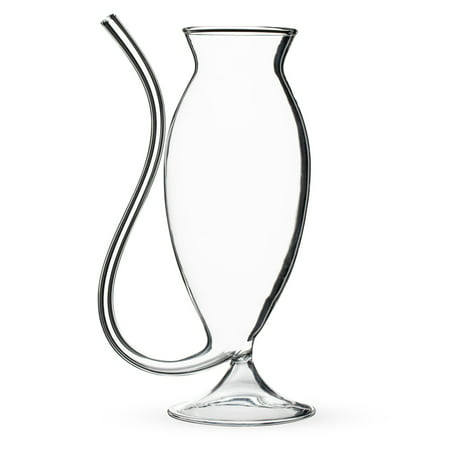 Pipe Shaped Hand Blown Cocktail Glass - 12 oz