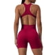 thumbnail image 4 of Conjunto de una pieza para mujer, ropa de entrenamiento, traje de Yoga, deporte de baile, mono de mujer, pantalones cortos negros, mono, Yoga, gimnasio, modelo, ropa deportiva, 4 of 5