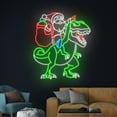 thumbnail image 3 of Handmadetneonsign Santa Claus Dinosaur Neon Sign, Dinosaur Santa Claus Led Light, Merry Christmas, 3 of 5