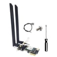 thumbnail image 1 of QCNFA765 WiFi Card WiFi6E PCI-E Wireless Adapter 5970M Triple Band 2.4G/5G/6G Bluetooth 5.2 802.11AX for Win10/Win11, 1 of 5