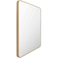thumbnail image 4 of Mark&Day Wall Mirror, Louvenia Modern Gold Square Vanity Mirrors for Bedroom Living Room Bathroom and Entryway Home Decor, Mounted Brushed Aluminum Frame Mirror for Walls (24" H x 24" W), 4 of 4