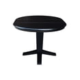 thumbnail image 3 of 36" Solid Wood Round Top Pedestal Dining Table with 12" Leaf - 30.1"H, 3 of 7
