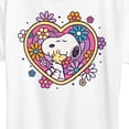 thumbnail image 3 of Peanuts - Hug Heart Flower - Women's Short Sleeve Graphic T-Shirt, 3 of 6