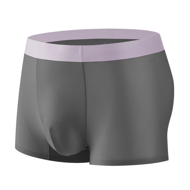 Men Ice Silk Flat Angle Underpants Loose Frivolous Breathable Elastic Exercise Home
