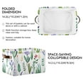 thumbnail image 2 of Lavender Leaves Storage Basket Large Foldable Storage Bin Laundry Baskets Toys Box Book Foldable Organizer Bag 14.2x10.2x8.3 Inches 1 PC, 2 of 8