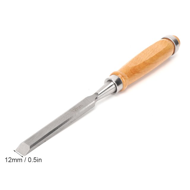 Wood Carpenter Chisel Wooden Handle Steel File Professional Tools For Woodworking Cr V 12mm