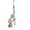A001- Style A, variant on Flocked Cartoon Animal Lanyard Charm, Cute Plush Hanging Pendant - Soft Flocked Texture, Attached White Bead & Yellow Paw Bell, Easy to Hang on Bags Keys Phones - For Kids Teens Women, Ideal for Back