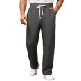 thumbnail image 2 of TANBOM Men's Straight Leg Relaxed Fit Casual Drawstring Polyester Pants Dark Gray 1-Pack 2XL, 2 of 4
