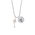 thumbnail image 2 of Delight Jewelry Silvertone 3-D Graduation Hat Silvertone Script Initial Disc - E - Charm Necklace, 20"+3", 2 of 4