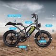 thumbnail image 3 of CBVELO Electric Bike for Adults 1500W Peak 20" Fat Tire All-Terrain E-Bike 80 Miles 30MPH  Dirt Bike  Sand Mountain Snow Off road- 48V 30AH Battery Powered Electric Motorcycle, 3 of 9