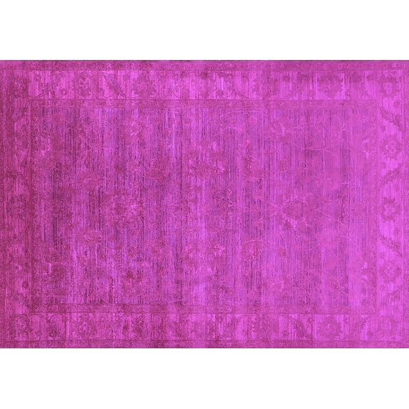 Ahgly Company Indoor Rectangle Oriental Purple Industrial Area Rugs, 7' x 9'