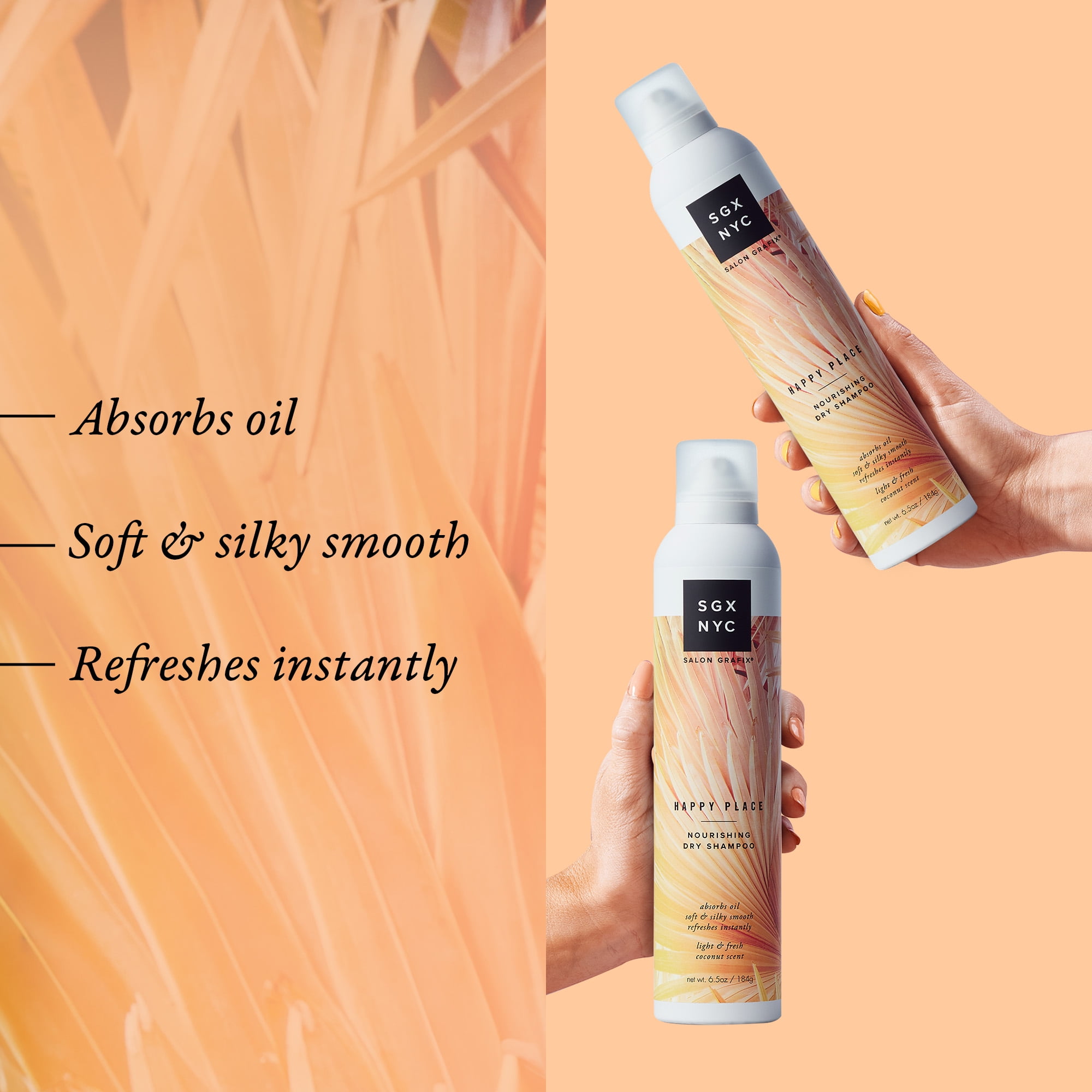 (4 pack) SGX NYC Happy Place Nourishing Dry Shampoo, for All Hair Types, 6.5 oz