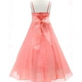 thumbnail image 4 of BNY Corner A-Line Organza Long Dress Coral 10 HC1251, 4 of 5