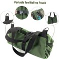 thumbnail image 3 of PENGGONG Tool Roll Up Bag Zippered Bag 5 Pockets Canvas Tool Organizer Portable Tool Roll-up Pouch Tool Bag Workbag Zipper Utility Tote, 3 of 7