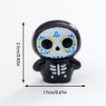 thumbnail image 2 of Mini Resin Sugar Skull Ghost Figurines with Hand-Painted Details, 63-Pack, Black Resin, for Halloween Party Favors, Decorations, 2 of 3