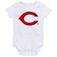 thumbnail image 4 of Newborn & Infant Heather Gray/Red/White Cincinnati Reds Minor League Player Three-Pack Bodysuit Set, 4 of 4