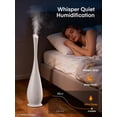 thumbnail image 3 of FOHERE 5L Ultrasonic Cool Mist Tower Humidifier, Smart Humidity Sensor with Remote, 48H Runtime Quiet Baby Bedroom Humidifier, Essential Oil Diffuser for Large Room Home Office, 3 Mist Speed, White, 3 of 7
