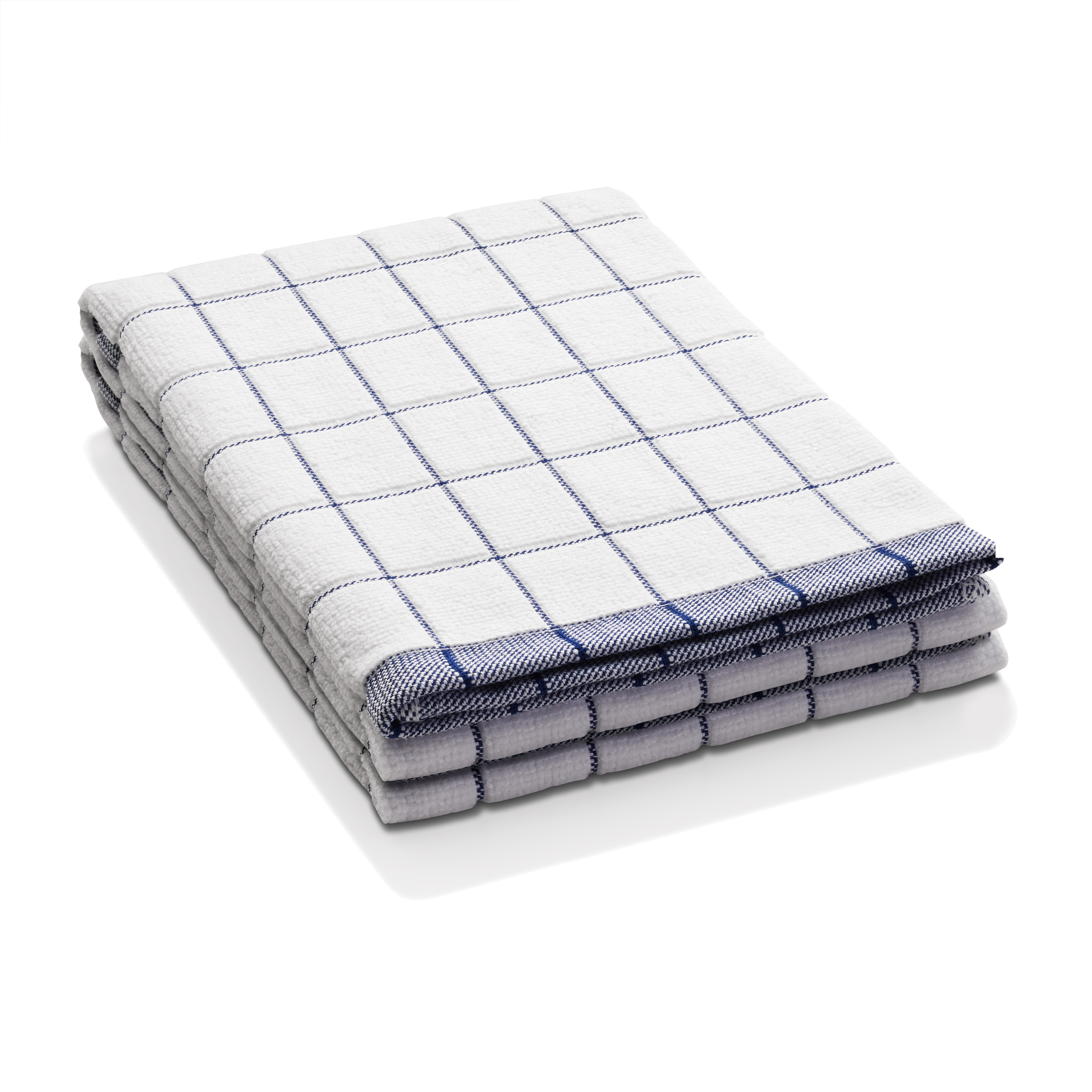 ECloth Classic Check Dish Towel, Microfiber, Blue, 2 Pack Walmart