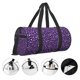 thumbnail image 3 of Balery Purple Leopard Bolsa de Gimnasio para Mujeres y Hombres, Bolsa de Viaje Impermeable, Bolsa de Fin de Semana con Compartimento para Zapatos y Bolsillo Húmedo, 3 of 6