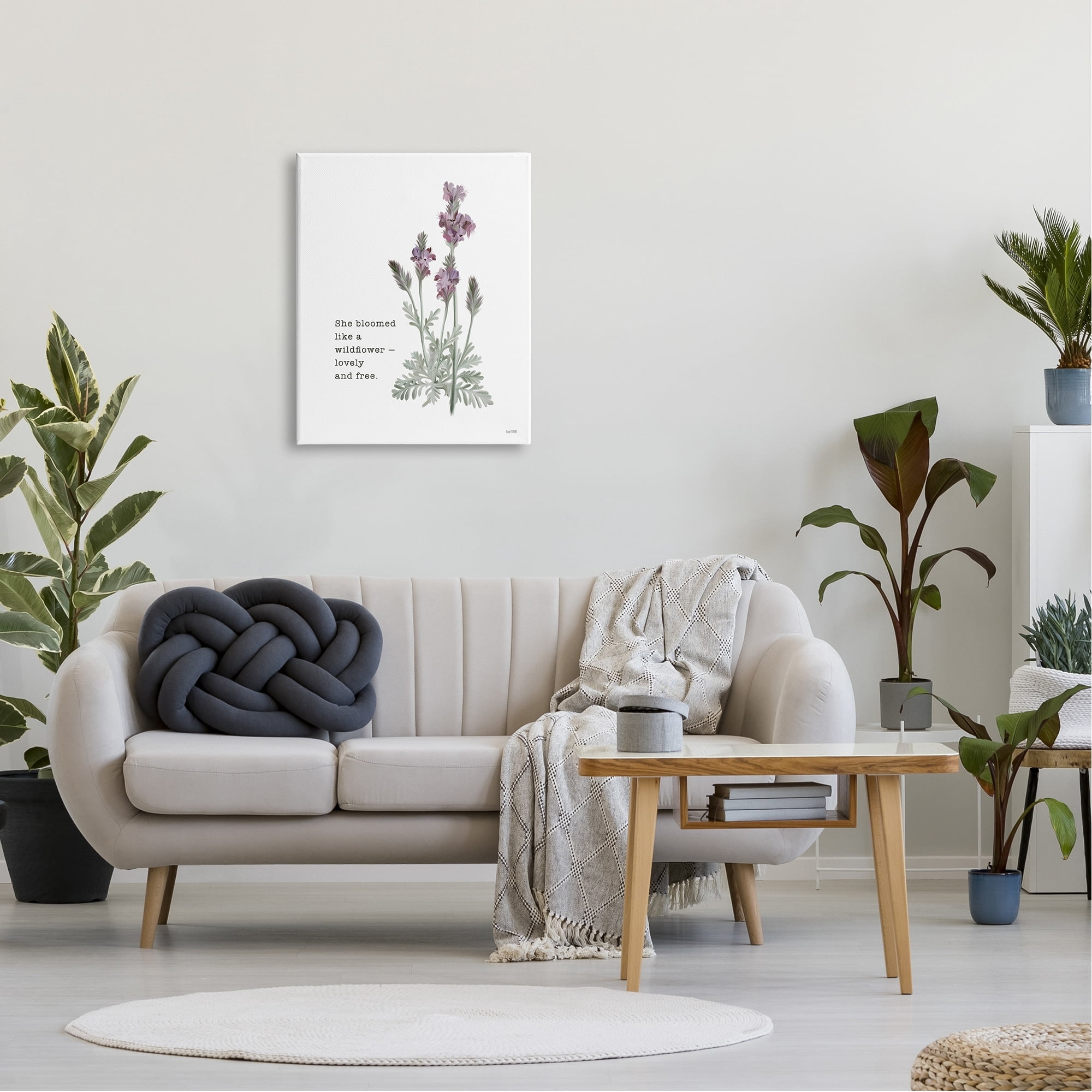 Stupell Industries She Bloomed like a Wildflower Motivational Phrase Minimal, 24 x 30, Design by House Fenway