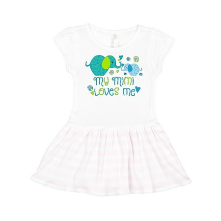

Inktastic My Mimi Loves Me- cute elephants Gift Toddler Girl Dress