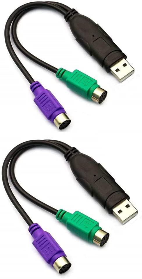 USB to Dual PS2 Keyboard Mouse Converter Adapter Cable for Laptop PC Computer 