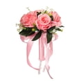 thumbnail image 2 of CaiYueKe Wedding Bouquets for Bride - Realistic Silk Flowers Artificial Roses, 9.4 Inch Bridesmaid Bouquet for Ceremony, Church, Anniversary, and Home Decoration, 2 of 7