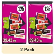 (2 pack) Hershey Assorted Flavored Halloween Candy, Bulk Bag 39.43 oz, 125 Pieces