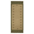 thumbnail image 2 of Rugsotic Carpets Handmade Rugs Hand Woven Kilim Runner 2'6''x8' White Green Wool for Indoor Use, 2 of 5