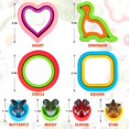 thumbnail image 2 of CHUANK Sandwich Cutter and Sealer for Kids Uncrustables Maker 8PCS Heart Circle Square Dinosaur Shape Cookie Cutters Bread Decruster Pancake Maker DIY Sandwich Cutter for Kids Boys Girls, 2 of 7