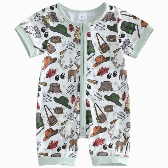 Baby Girl Boy Clothes Zipper Jumpsuit Retro Bodysuit Newborn Going Home Outfit Fall