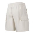 thumbnail image 5 of CONZONE Mens Cargo Shorts Elastic Waist Drawstring Summer Shorts for Men Solid Color Lightweight Loose Fit Outdoor Shorts With Pockets, 5 of 5