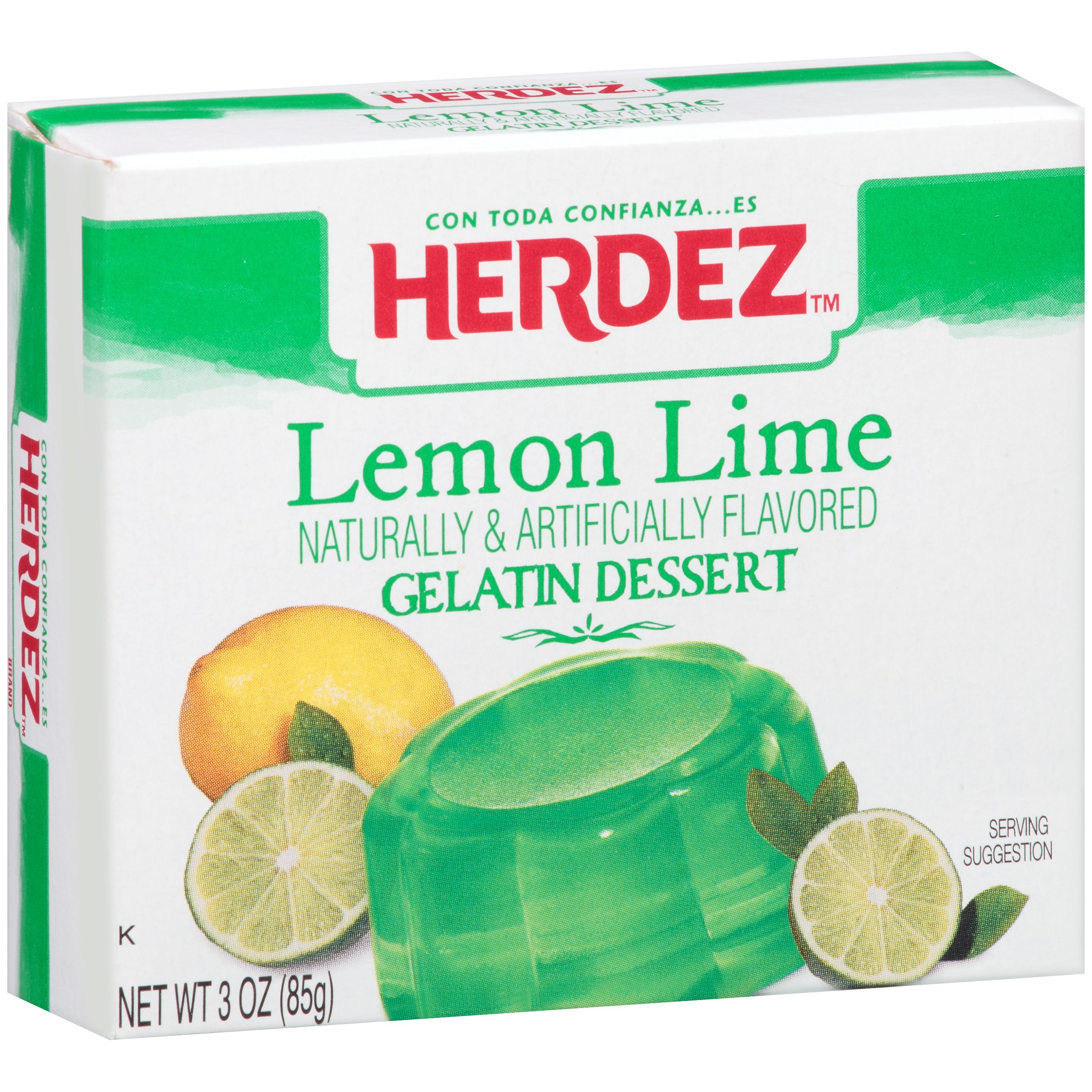 Herdez Lemon Lime Gelatin Dessert Mix, 3 oz by MEGAMEX FOODS, LLC