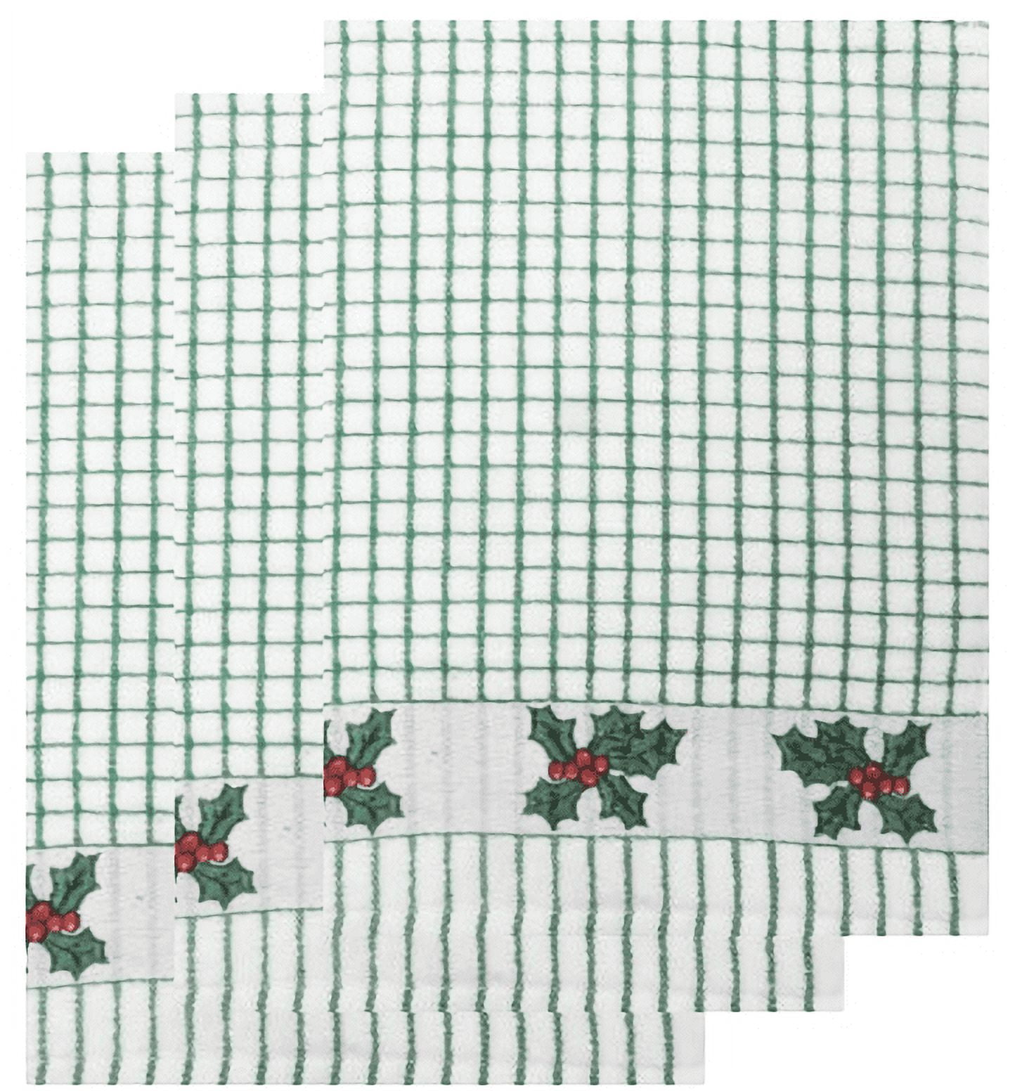 Samuel Lamont Poli-Dri 3-Piece Kitchen Tea Towel Set 100% Cotton Ultra Absorbent