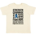 thumbnail image 3 of Inktastic Strength Courage Support Colon Cancer Awareness Boys or Girls Toddler T-Shirt, 3 of 5