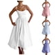 thumbnail image 3 of Vestido sin mangas y sin espalda de corte A para mujer - Vestido largo de verano de color liso, S-XXL, 3 of 6