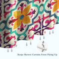thumbnail image 6 of Yellow Ethnic Floral Pattern Shower Curtain 72"x72" ,Bathroom Decorative Shower Curtains Set with 12 Hooks,Modern Waterproof Washable Shower Curtain, 6 of 6