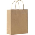 thumbnail image 1 of 50 piezas Bolsas de Papel Kraft con asa, (27 x 21 x 11 cm) ，ideales para Productos envasados restaurantes, regalos, entregas a domicilio y tiendas productos para llevar, 1 of 4