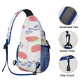 thumbnail image 3 of Sling Backpack Crossbody Shoulder BagCrossbody Sling Bag for Men Women Travelers Strawberry Fruit, 3 of 6