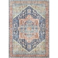 thumbnail image 5 of BoutiqueRugs Exira Colorful Medallion Runner Rug - Machine Washable - Blue, Brick Red, Camel - 2'7" x 16' Runner, 5 of 11