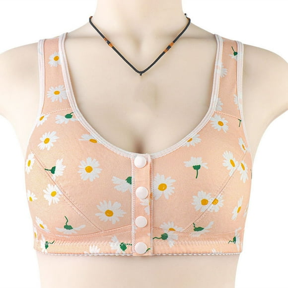 Mefallenssiah Women'S No Steel Ring Lactation Vest Bra Back Adjustment Yoga Running Bra (Pink)