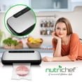 thumbnail image 2 of NutriChef Scelleuse sous Vide en Acier Inoxydable pour Aliments - Machine Haute Puissance avec Aspiration Réglable, Modes Sec et Humide, Lumières LED, Sacs, Bouchon à Vin et Tuyau, Conception Facile à Brancher, 2 of 8