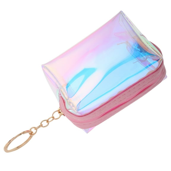 DINHEAROM Mini Bag Keychain Pink For Everyday Use 1Set 3.5x2.4x2.2in