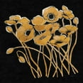 thumbnail image 2 of Novak, Shirley 15x15 Gold Ornate Wood Framed with Double Matting Museum Art Print Titled - Gold Black Line Poppies I v2, 2 of 4