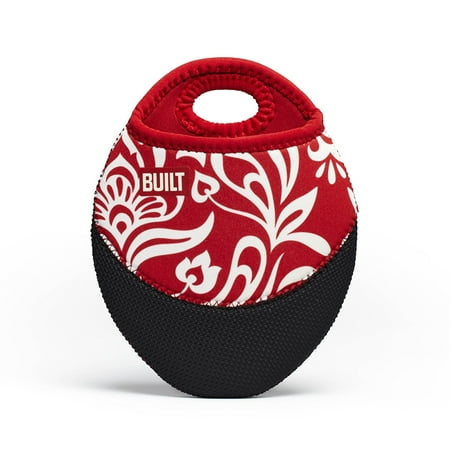 Neoprene Pot Holder, Cranberry Red Damask, Your hand isn't square, why should your pot holder be? The unique round, pocketed design works with the shape of your.., By Built