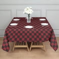thumbnail image 3 of Red Black Checkered Pattern Square Tablecloth,Waterproof Square Table Cover,Wipeable Spillproof Washable Table Cover for Home Kitchen Party Decor 42"X42"(107x107cm), 3 of 6