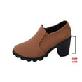 thumbnail image 5 of Miluxas Women's Dress Shoes - Low, Comfortable Heeled Loafers with Chunky Block for Work, Casual and office Business Khaki 9.5(43), 5 of 9