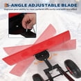 thumbnail image 7 of 29×16.53 IN Heavy-Duty Rolling Snow Shovel with Wheels, 5-Position Angle and Height Adjustment Double Armrests Snow Pusher (Red + Black), 7 of 7