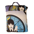 thumbnail image 2 of Wednesday Stained Glass Tween Reversible 3-Piece Queen Comforter Set, Purple and Black, MGM, 2 of 6