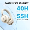 thumbnail image 5 of Soundcore by Anker, Space One, Active Noise Cancelling Headphones, 2X Stronger Voice Reduction, 40H ANC Playtime, App Control, LDAC Hi-Res Wireless Audio, Comfortable Fit, Clear Calls (Renewed), 5 of 5